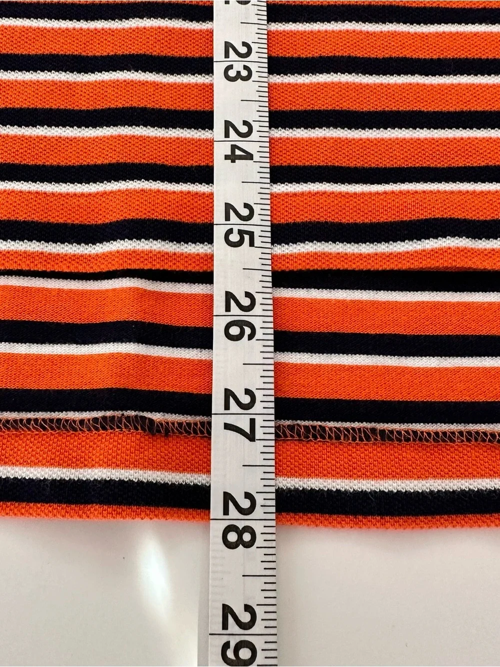 Ralph Lauren Orange and Navy Striped Polo